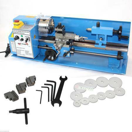 thumbnail image 2 of Erie Tools 7x14 Mini Metal Bench Top Variable Speed Lathe And Carbide Cutter Kit 2 of 11