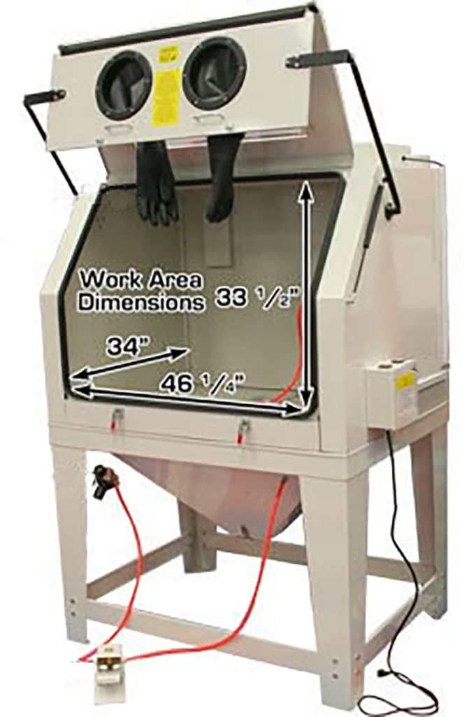 Industrial sand blaster 990L with large front opening WITH FREE